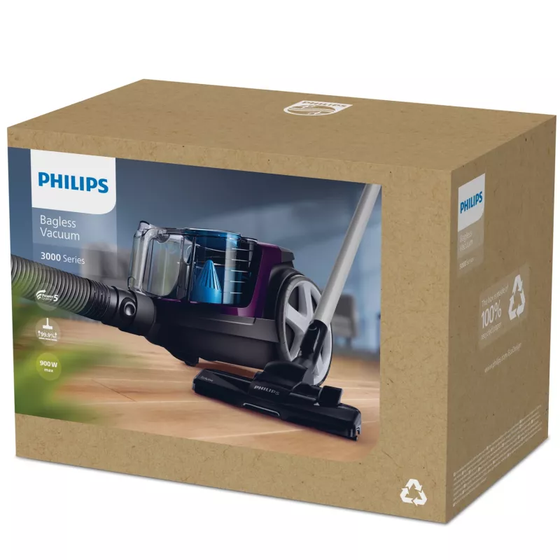 Philips série 3000 FC9333/09 Aspirador 1,5 L Aspirador vertical Seco 900 W sem saco