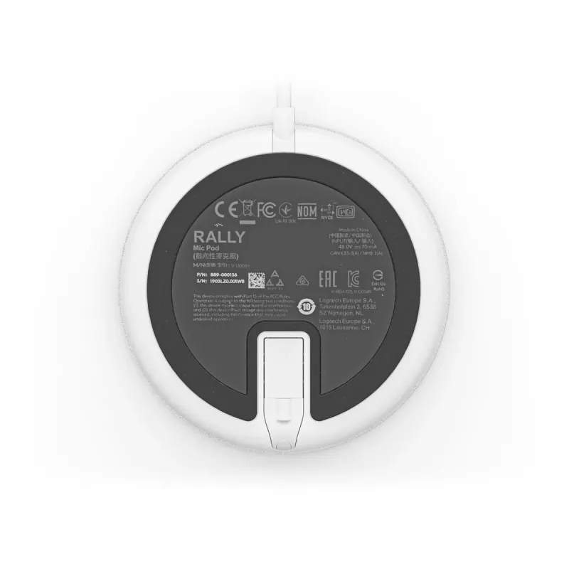 Logitech Rally Mic Pod, branco