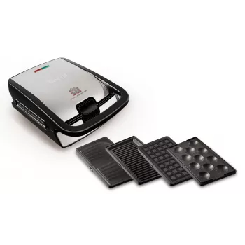 Sanduicheira Tefal SW854D 700 W preto, aço inoxidável