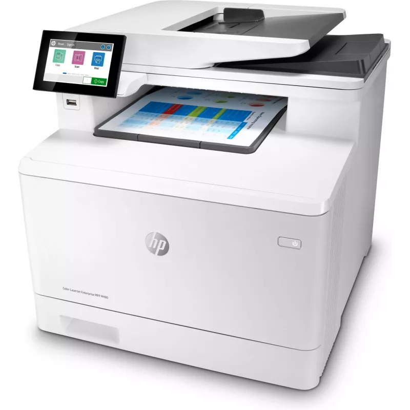 HP LaserJet Enterprise MFP M480f cor, laser, impressão a cores, 600 x 600 DPI, A4, impressão direta, branco, preto