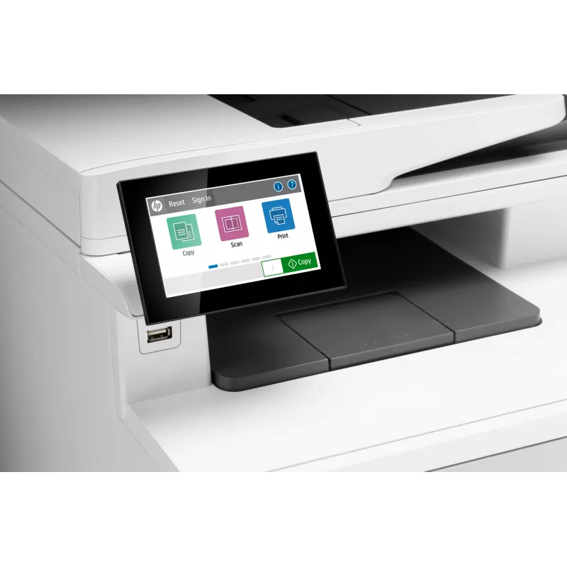 HP LaserJet Enterprise MFP M480f cor, laser, impressão a cores, 600 x 600 DPI, A4, impressão direta, branco, preto