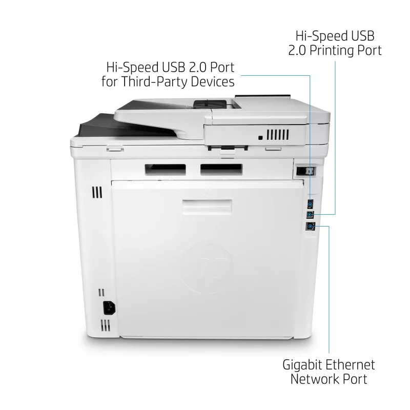 HP LaserJet Enterprise MFP M480f cor, laser, impressão a cores, 600 x 600 DPI, A4, impressão direta, branco, preto