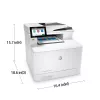 HP LaserJet Enterprise MFP M480f cor, laser, impressão a cores, 600 x 600 DPI, A4, impressão direta, branco, preto