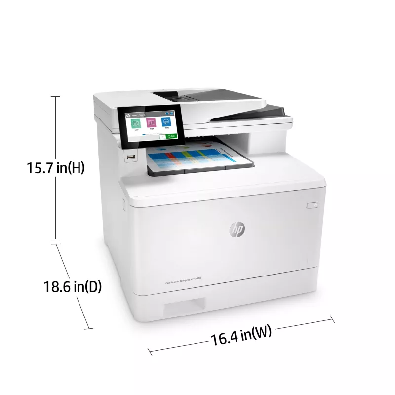 HP LaserJet Enterprise MFP M480f cor, laser, impressão a cores, 600 x 600 DPI, A4, impressão direta, branco, preto