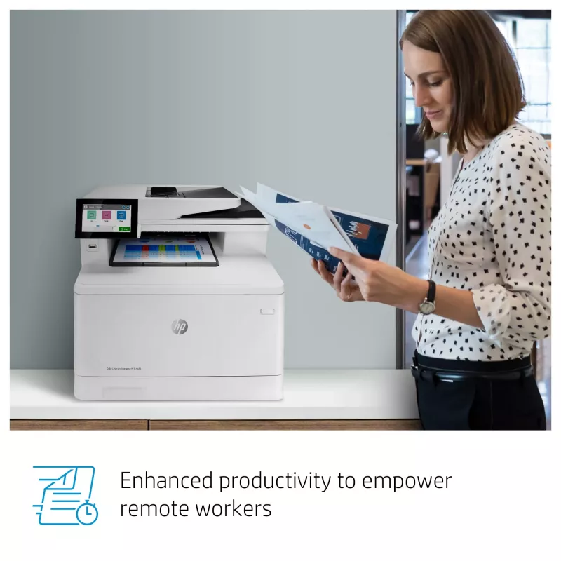 HP LaserJet Enterprise MFP M480f cor, laser, impressão a cores, 600 x 600 DPI, A4, impressão direta, branco, preto