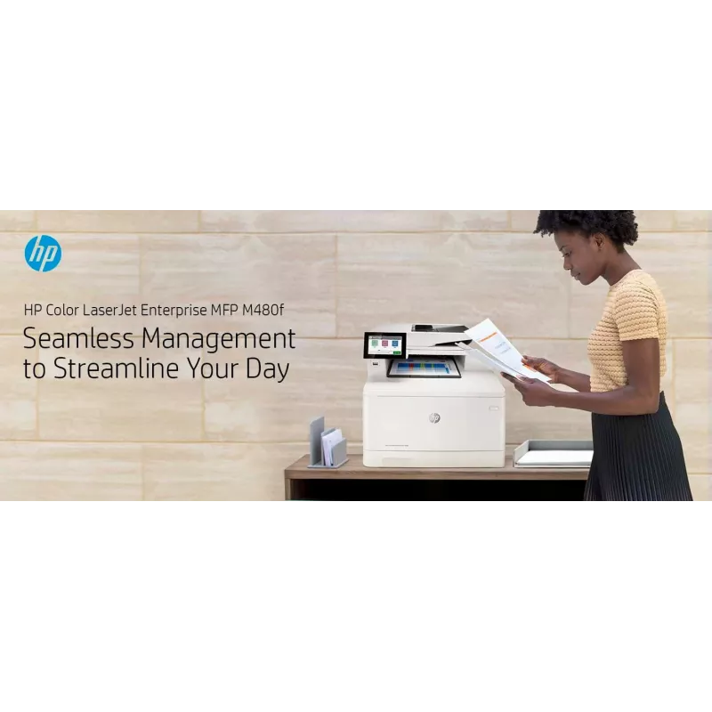 HP LaserJet Enterprise MFP M480f cor, laser, impressão a cores, 600 x 600 DPI, A4, impressão direta, branco, preto