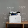 HP LaserJet Enterprise MFP M480f cor, laser, impressão a cores, 600 x 600 DPI, A4, impressão direta, branco, preto