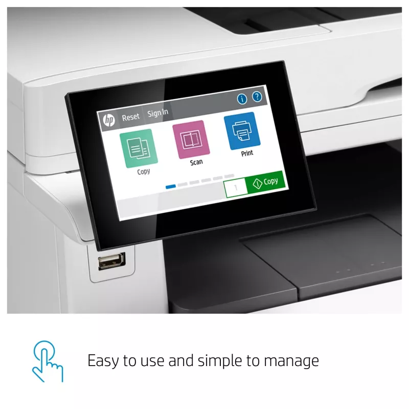 HP LaserJet Enterprise MFP M480f cor, laser, impressão a cores, 600 x 600 DPI, A4, impressão direta, branco, preto