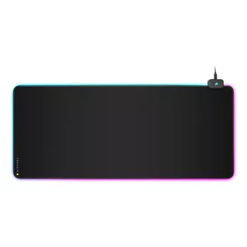 Tapete de rato gaming CORSAIR MM700 RGB — 930×400 mm, 4 mm de espessura, base de borracha, retroiluminação LED alimentada por USB, preto