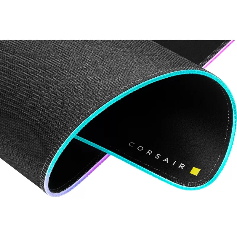Tapete de rato gaming CORSAIR MM700 RGB — 930×400 mm, 4 mm de espessura, base de borracha, retroiluminação LED alimentada por USB, preto