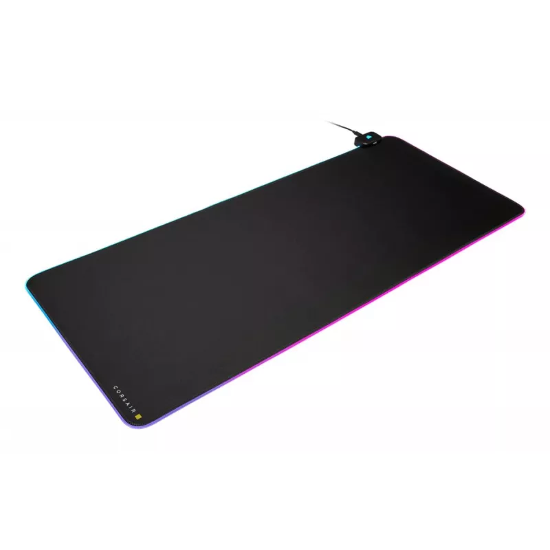 Tapete de rato gaming CORSAIR MM700 RGB — 930×400 mm, 4 mm de espessura, base de borracha, retroiluminação LED alimentada por USB, preto