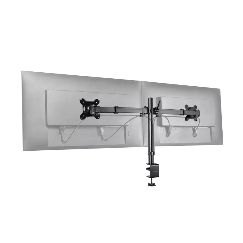 Braço para dois monitores Trust GXT 1120 Mara 81.3 cm (32 polegadas) secretária preto