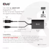 Club 3D CAC-1010-A adaptador ativo de DisplayPort para Dual Link DVI-D, DisplayPort 1.2a, alimentado por USB, HDCP OFF, 0,6 m, preto