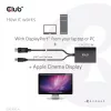 Club 3D CAC-1010-A adaptador ativo de DisplayPort para Dual Link DVI-D, DisplayPort 1.2a, alimentado por USB, HDCP OFF, 0,6 m, preto