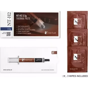 Pasta térmica Noctua NT-H2, pasta para dissipador 3,5 g – cinzento, temperatura de funcionamento -50–200 °C, densidade 2,81 g/cm³, volume 1,2 ml