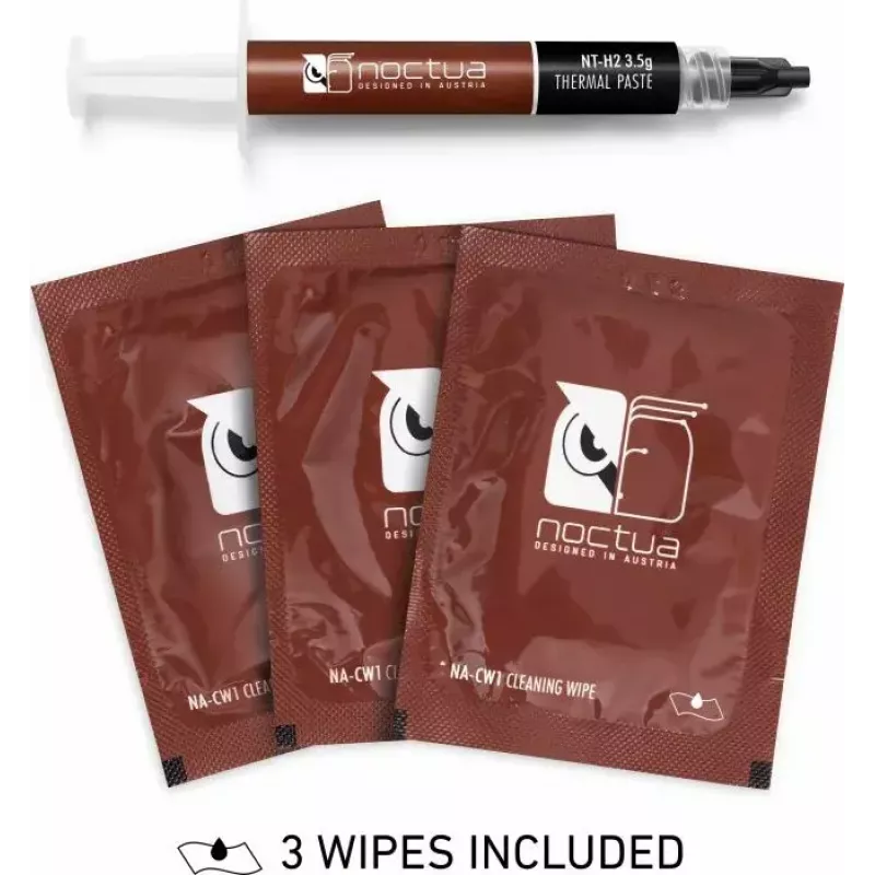 Pasta térmica Noctua NT-H2, pasta para dissipador 3,5 g – cinzento, temperatura de funcionamento -50–200 °C, densidade 2,81 g/cm³, volume 1,2 ml