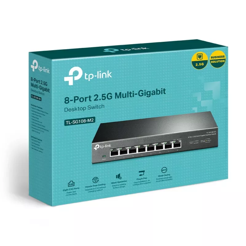 Switch não gerido TP-Link TL-SG108-M2 8 portas 2.5G de secretária