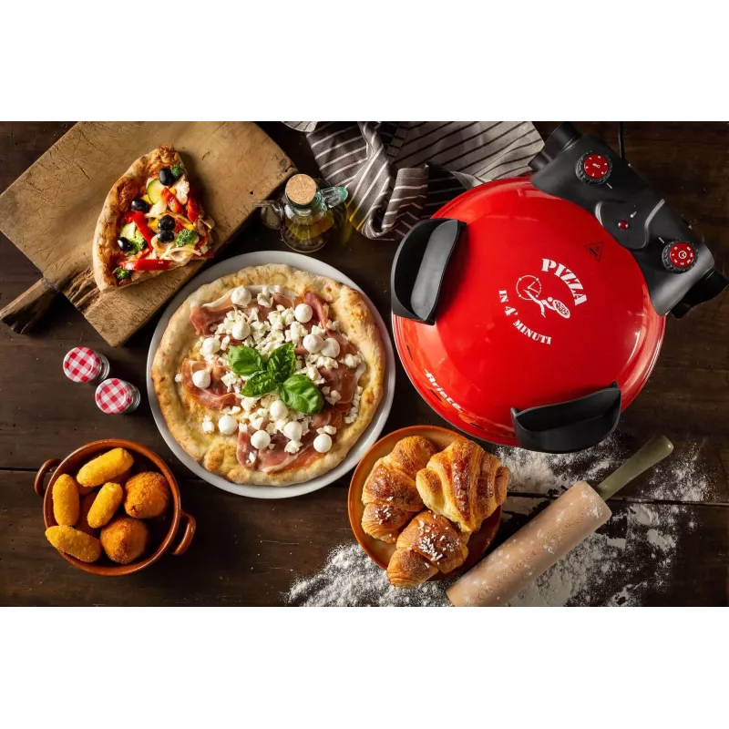 Máquina de pizza Ariete 0909/10 1200 W preto vermelho 1 pizza 33 cm