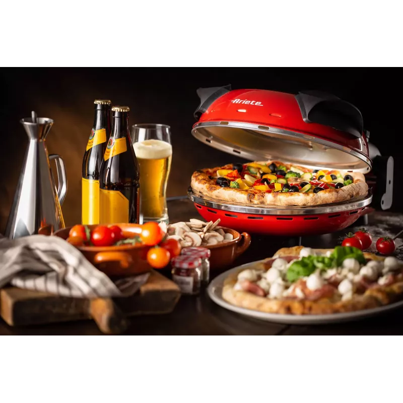 Máquina de pizza Ariete 0909/10 1200 W preto vermelho 1 pizza 33 cm