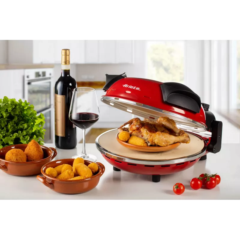 Máquina de pizza Ariete 0909/10 1200 W preto vermelho 1 pizza 33 cm
