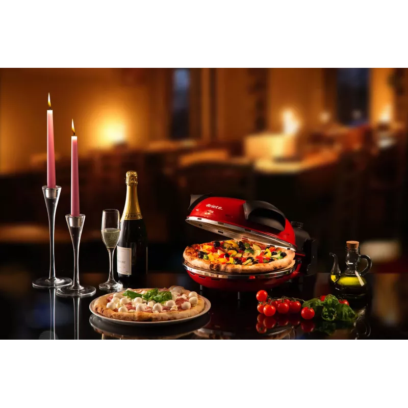 Máquina de pizza Ariete 0909/10 1200 W preto vermelho 1 pizza 33 cm