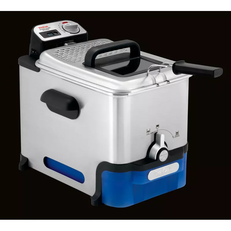 Tefal Oleoclean Pro Inox & Design FR8040 Single 3,5 l 2300 W preto, aço inoxidável