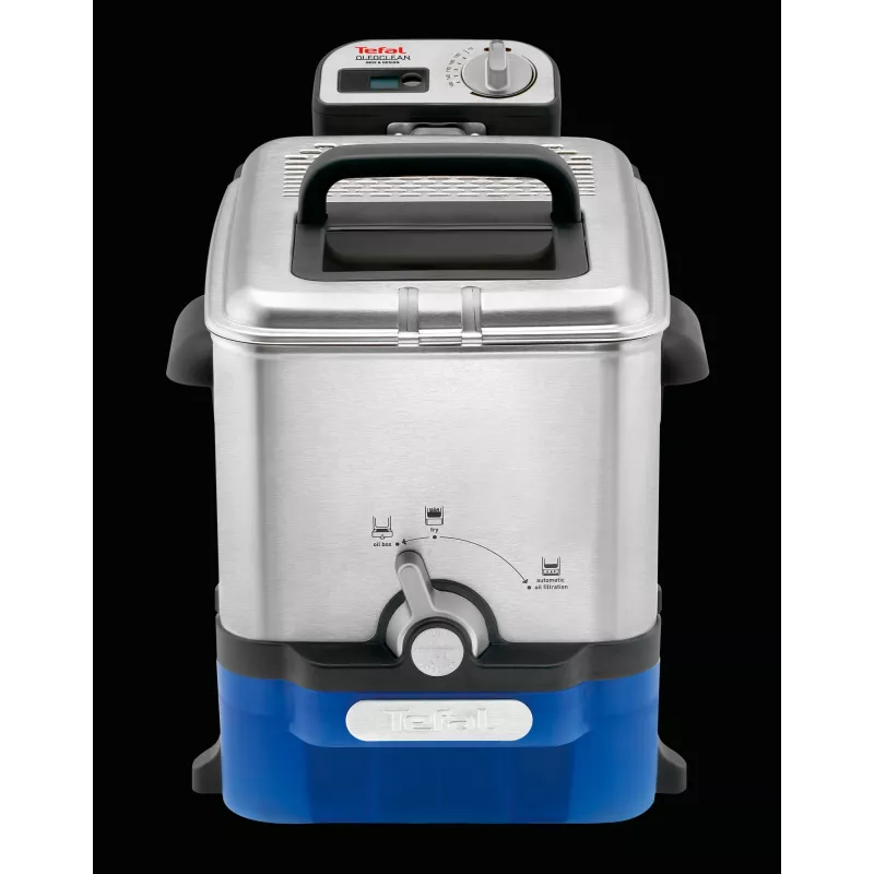 Tefal Oleoclean Pro Inox & Design FR8040 Single 3,5 l 2300 W preto, aço inoxidável
