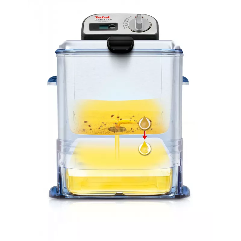 Tefal Oleoclean Pro Inox & Design FR8040 Single 3,5 l 2300 W preto, aço inoxidável
