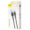Cabo de carregamento rápido BASEUS Cafule entrançado - USB Type-A para Type-C 2A - 3m - cinzento/preto (nylon)