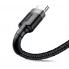 Cabo de carregamento rápido BASEUS Cafule entrançado - USB Type-A para Type-C 2A - 3m - cinzento/preto (nylon)