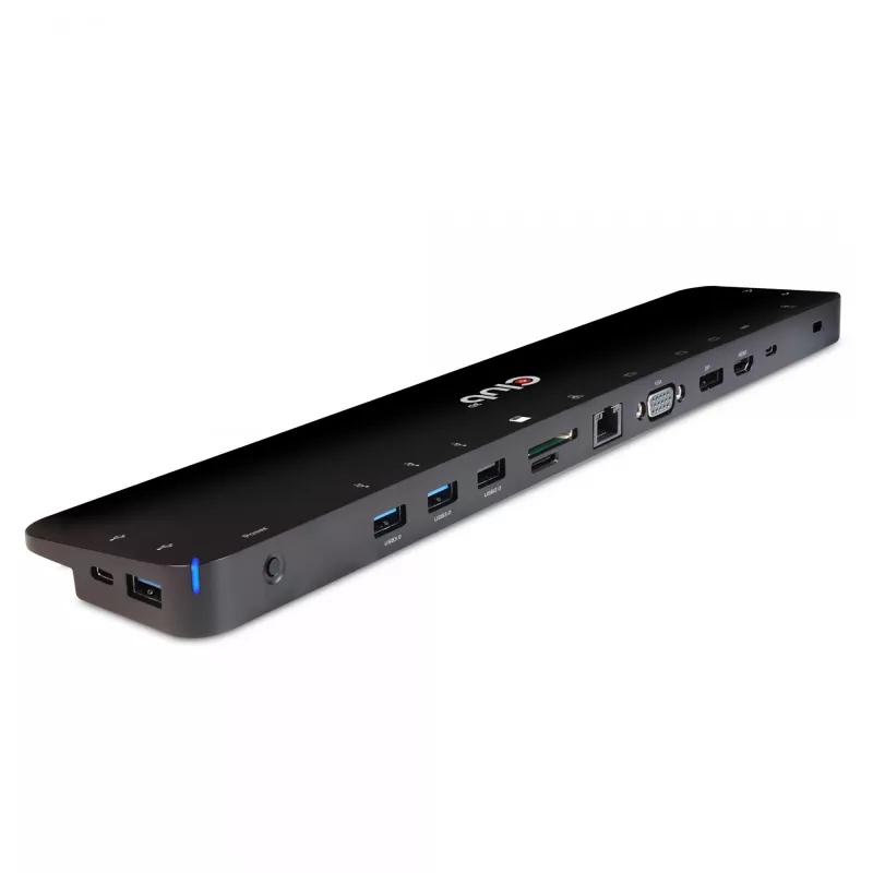 Dock CLUB3D USB Type C 3.2 Gen1 Triple Display Dynamic PD Charging 100W PD carregador