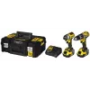 Conjunto de ferramentas combinadas a bateria DeWalt DCK266P2T — 18V, 2 baterias de 5.0Ah, aparafusadora de impacto e aparafusadora de impacto com percussão, carregador, mala