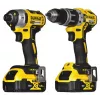 Conjunto de ferramentas combinadas a bateria DeWalt DCK266P2T — 18V, 2 baterias de 5.0Ah, aparafusadora de impacto e aparafusadora de impacto com percussão, carregador, mala