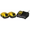 Conjunto de ferramentas combinadas a bateria DeWalt DCK266P2T — 18V, 2 baterias de 5.0Ah, aparafusadora de impacto e aparafusadora de impacto com percussão, carregador, mala