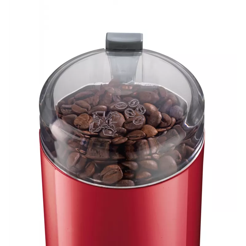 Moinho de café com lâminas Bosch TSM6A014R, capacidade 75 g, 180 W, lâminas de aço inoxidável, vermelho