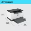 Impressora HP LaserJet M209dw, laser, 600 x 600 DPI, A4, 29 ppm, impressão frente e verso, branca