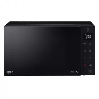 Micro-ondas LG MH6535GIS preto combinado sobre o fogão 25 l 1000 W