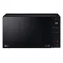 Micro-ondas LG MH6535GIS preto combinado sobre o fogão 25 l 1000 W
