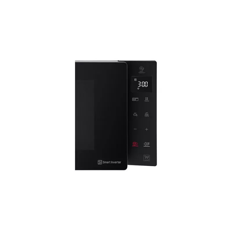 Micro-ondas LG MH6535GIS preto combinado sobre o fogão 25 l 1000 W