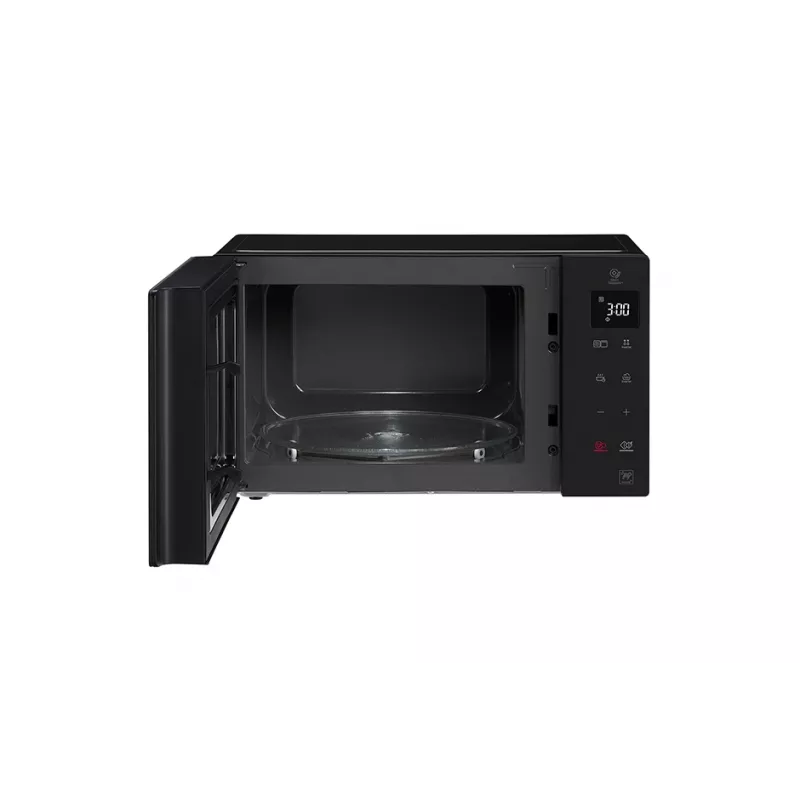 Micro-ondas LG MH6535GIS preto combinado sobre o fogão 25 l 1000 W