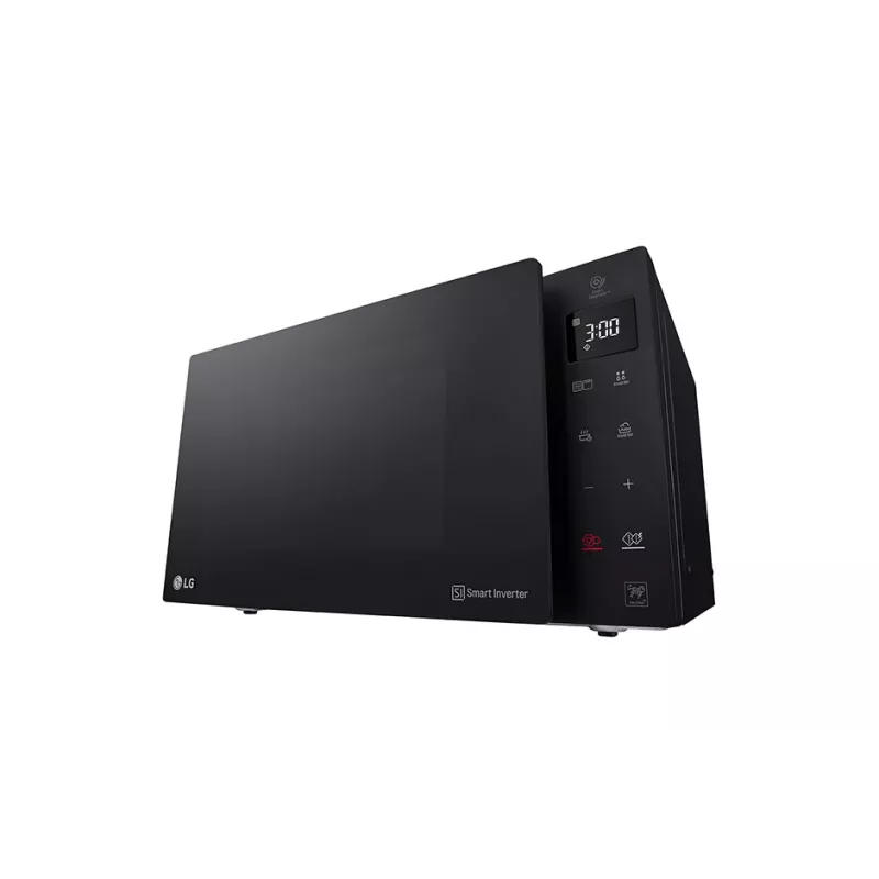 Micro-ondas LG MH6535GIS preto combinado sobre o fogão 25 l 1000 W