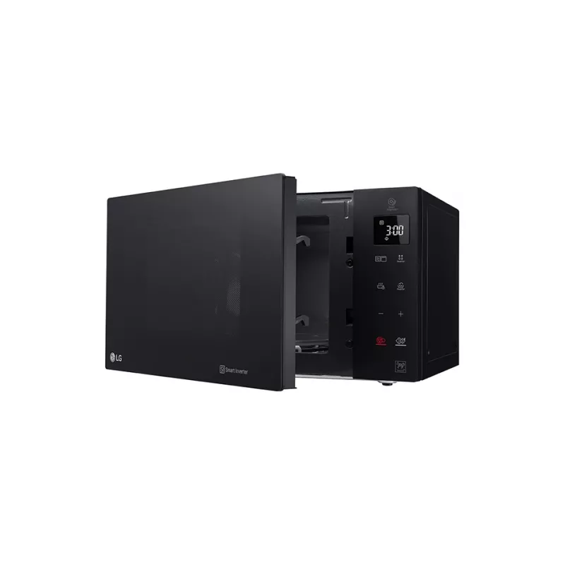 Micro-ondas LG MH6535GIS preto combinado sobre o fogão 25 l 1000 W