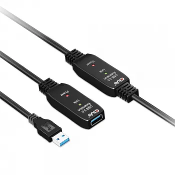 Cabo repetidor ativo CLUB3D USB 3.2 Gen1 10 m / 32.8ft M/F 28AWG