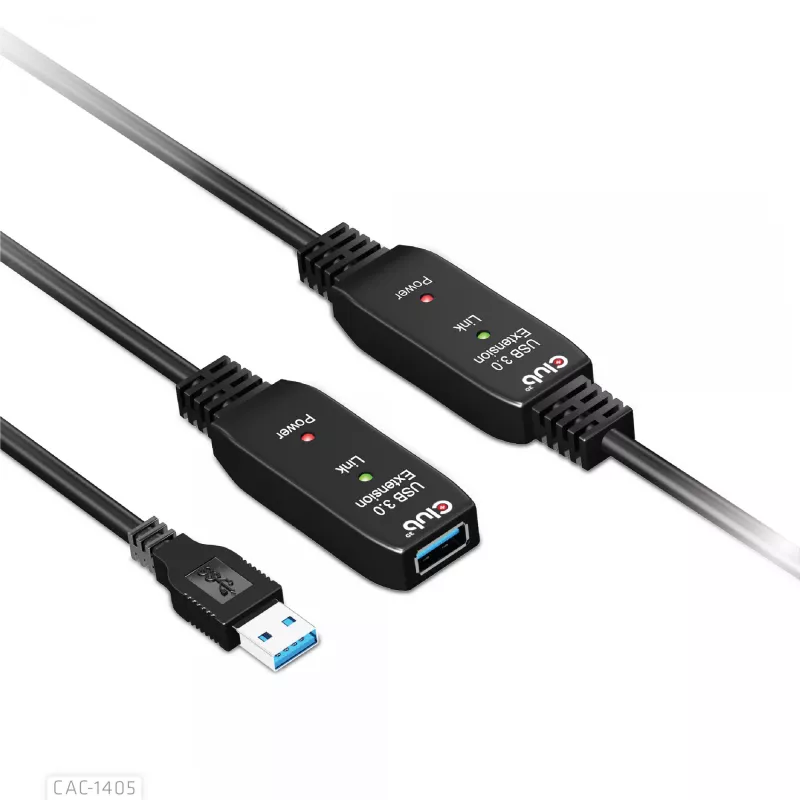 Cabo repetidor ativo CLUB3D USB 3.2 Gen1 10 m / 32.8ft M/F 28AWG