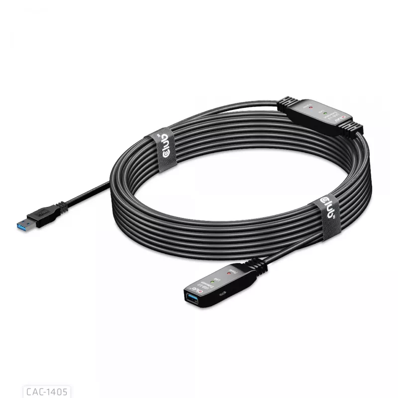 Cabo repetidor ativo CLUB3D USB 3.2 Gen1 10 m / 32.8ft M/F 28AWG