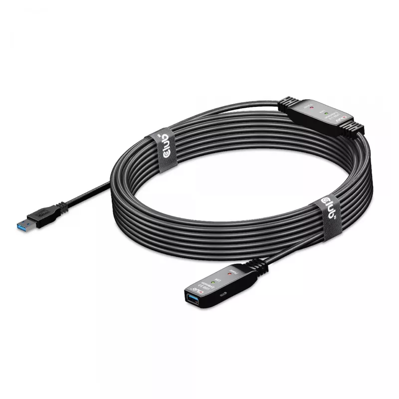Cabo repetidor ativo CLUB3D USB 3.2 Gen1 10 m / 32.8ft M/F 28AWG