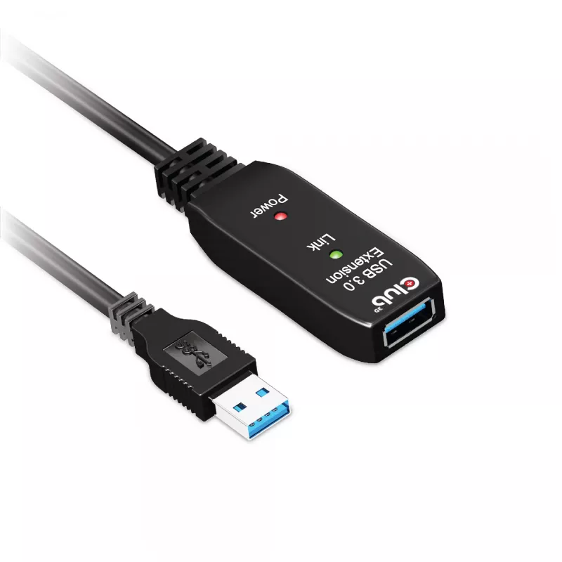 Cabo repetidor ativo CLUB3D USB 3.2 Gen1 5m/ 16.4 ft M/F 28AWG