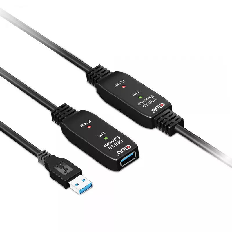 Cabo repetidor ativo CLUB3D USB 3.2 Gen1 15 m/ 49.2 ft M/F 28AWG