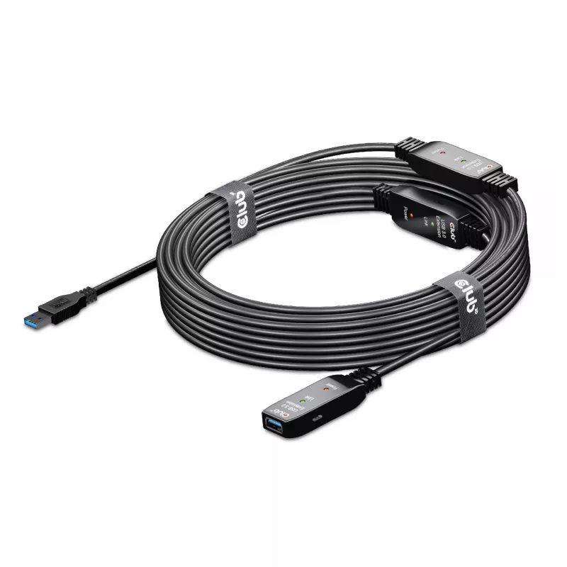 Cabo repetidor ativo CLUB3D USB 3.2 Gen1 15 m/ 49.2 ft M/F 28AWG