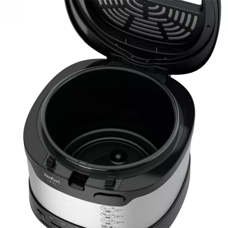 Fritadeira individual Tefal Uno FF215D 1,8 L aparelho de bancada 1600 W fritadeira preta, aço inoxidável